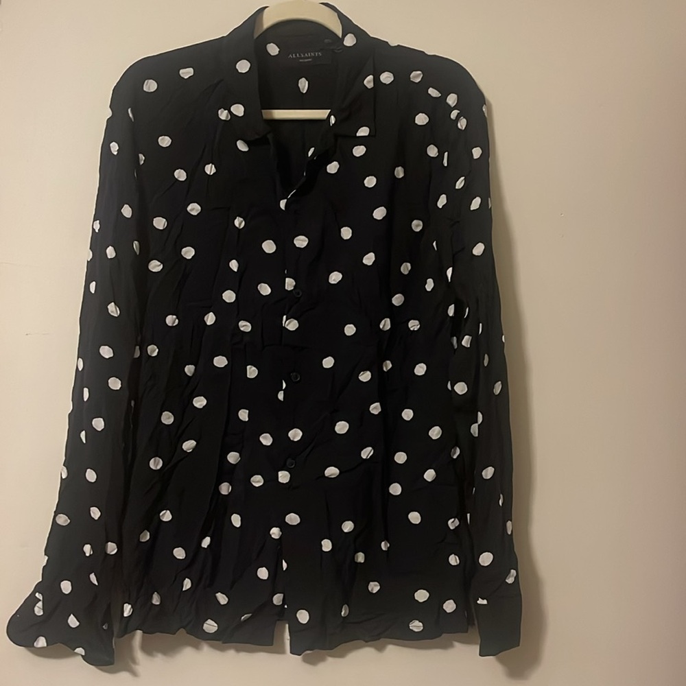 ALL SAINTS POZERE LS SHIRT 
SIZE M